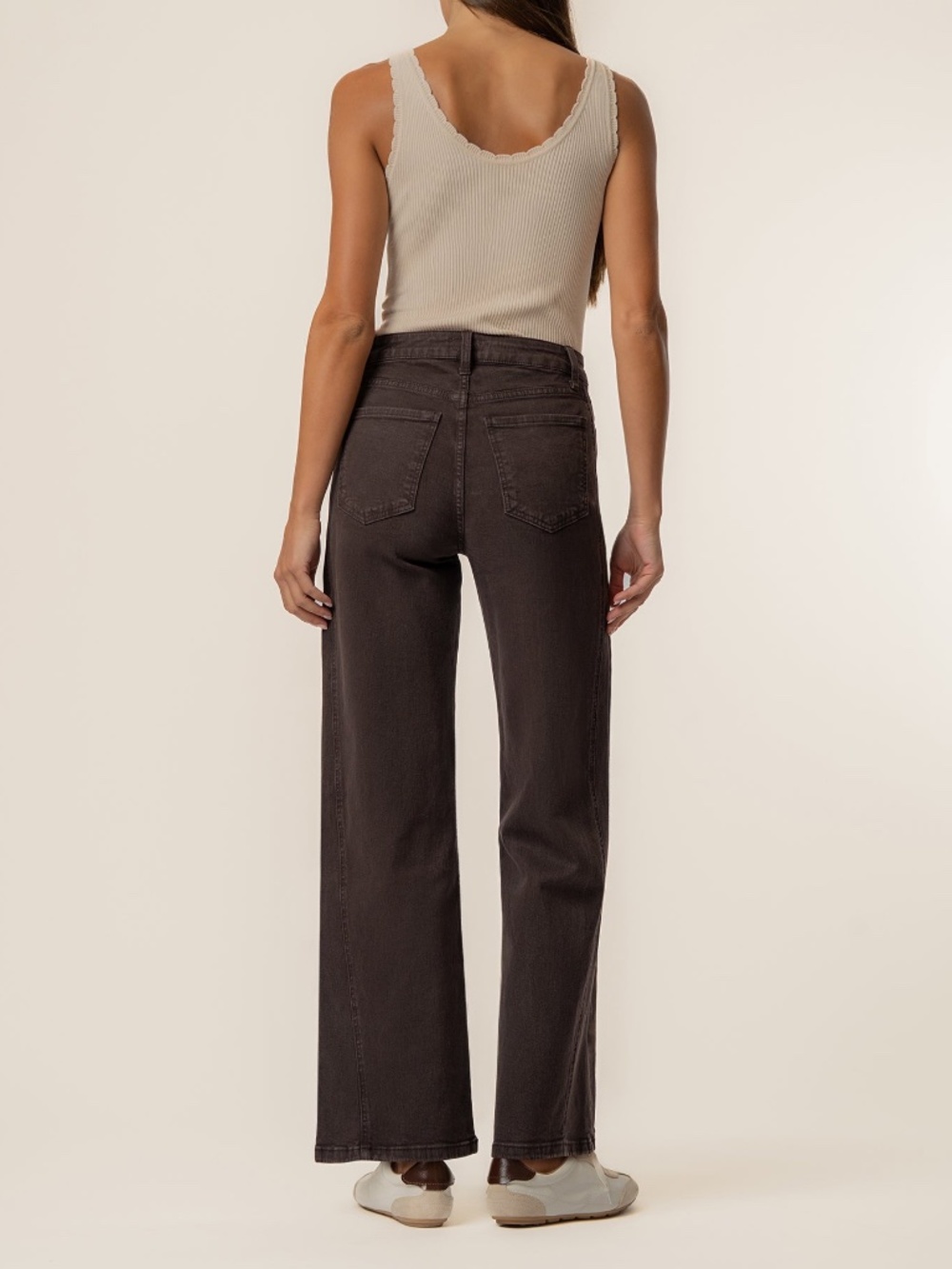 Kut from the Kloth Meg High Rise Wide Leg, Petite in Chocolate Size 2P2P / Choco - Picture 3 of 3